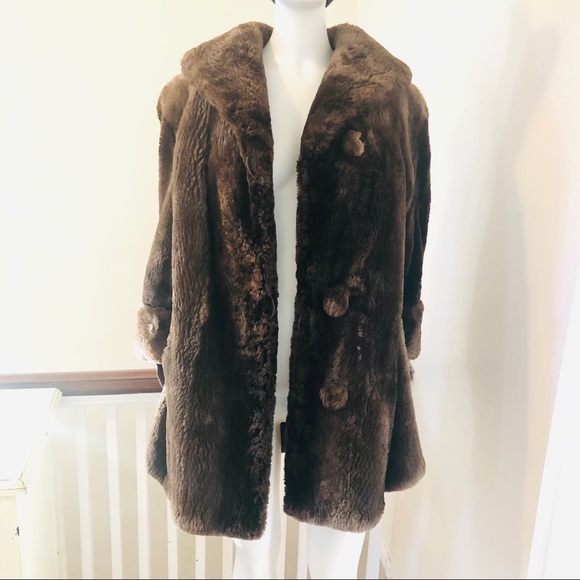 vintage faux fur teddy bear coat - Picture 8 of 15